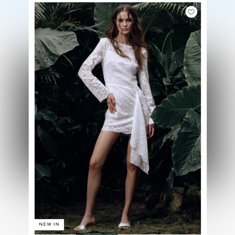 Hill House Home The Becca Dress in White Metallic Lace Size XL